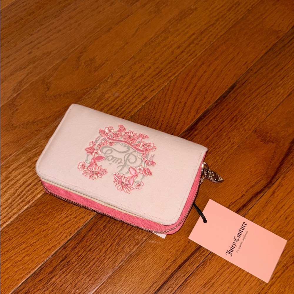 Juicy Couture Cream and Pink Floral Wallet